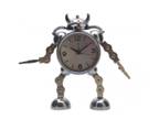 Large Silver Robot Alarm Clock with Picture / Photo / Note Clip Arms